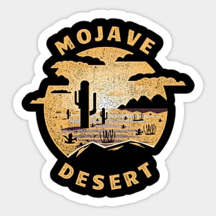 Mojave Desert Desert Illustration Vintage Souvenir Sticker